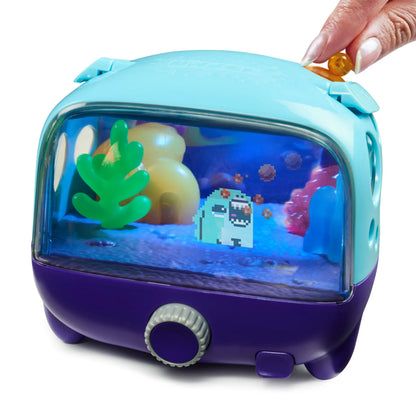 BITZEE Interactive Digital Aquarium Fish Tank Toy with 30 Virtual Fish, Large Display, LED Lights, Touch-Responsive Electronic Pets, Boy Gifts for Kids Ages 5+